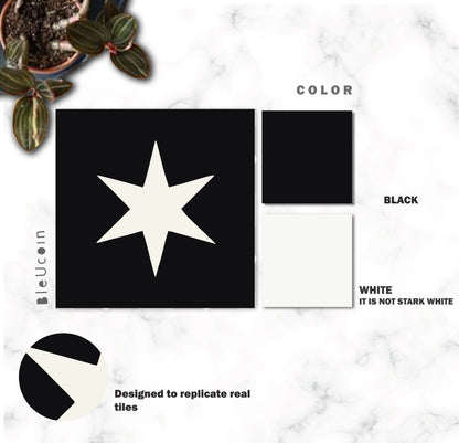 Star Black  Peel & Stick Tile