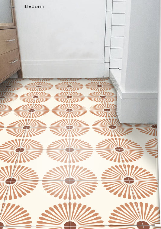 Kawasaki Terracotta Peel & Stick Anti Slip Flooring
