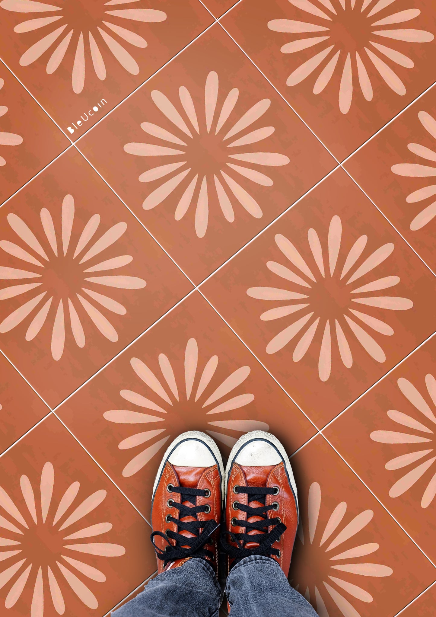 Pithora Rust Peel & Stick Anti Slip Flooring