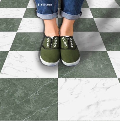 Marble Jade & White Checker Anti Slip Flooring