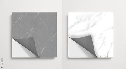 Marble Grey & White Checker Peel & Stick Tile