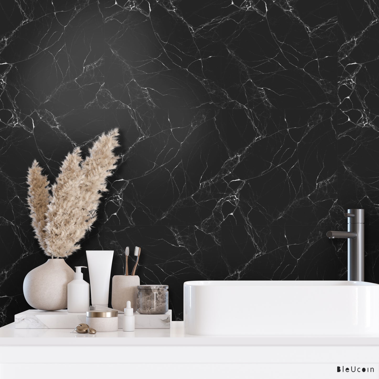 Marble Black Peel & Stick Tile