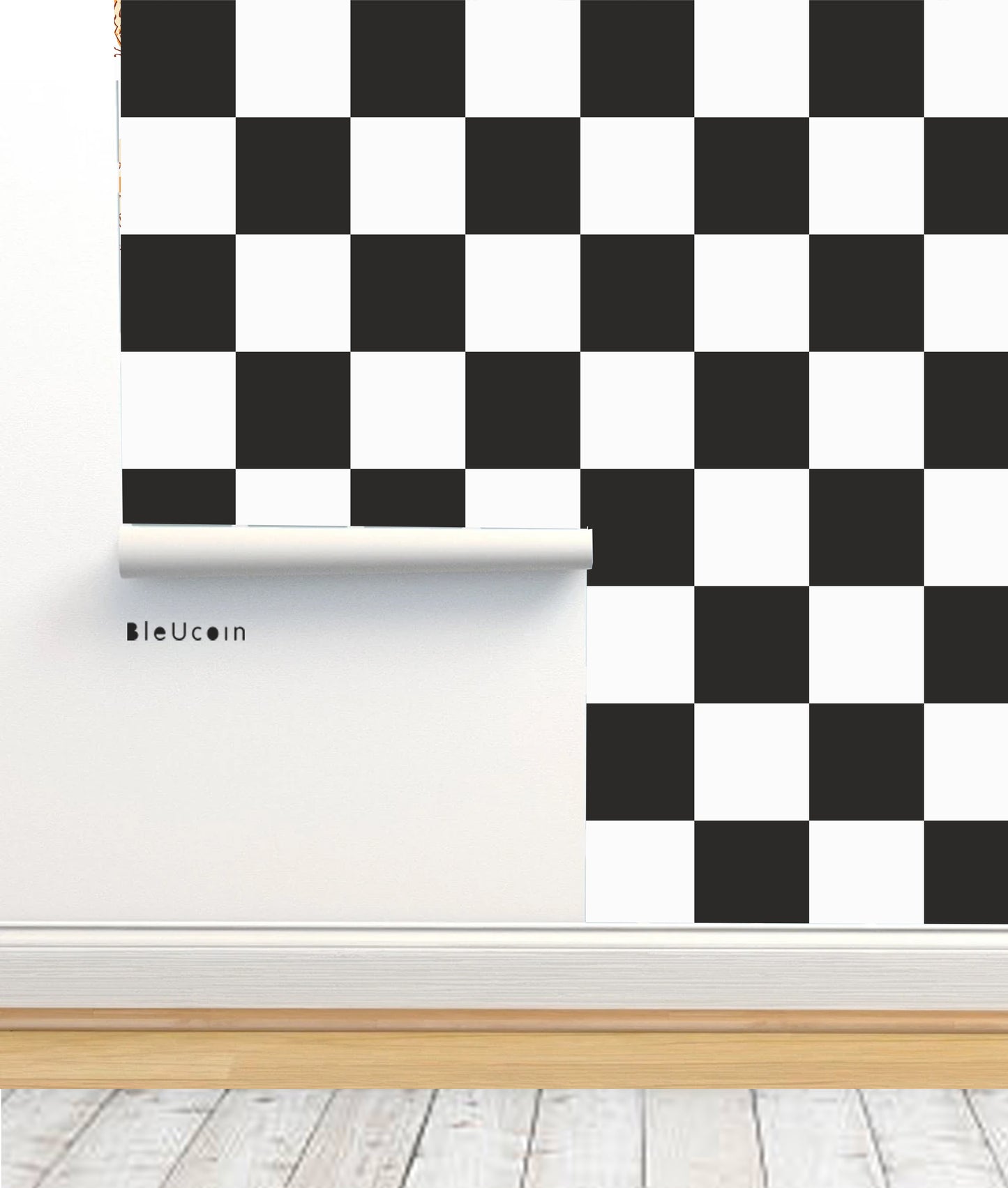 Black & White Checker Peel & Stick Wallpaper