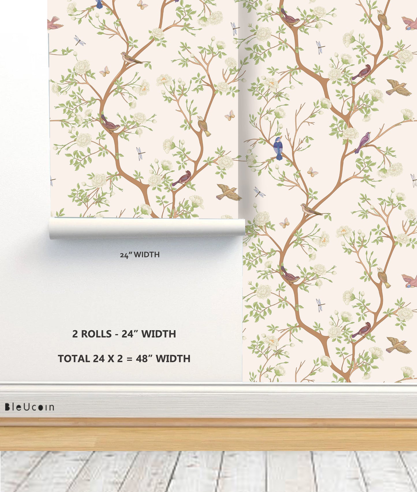 Chinoiserie Ivory Peel & Stick Wallpaper