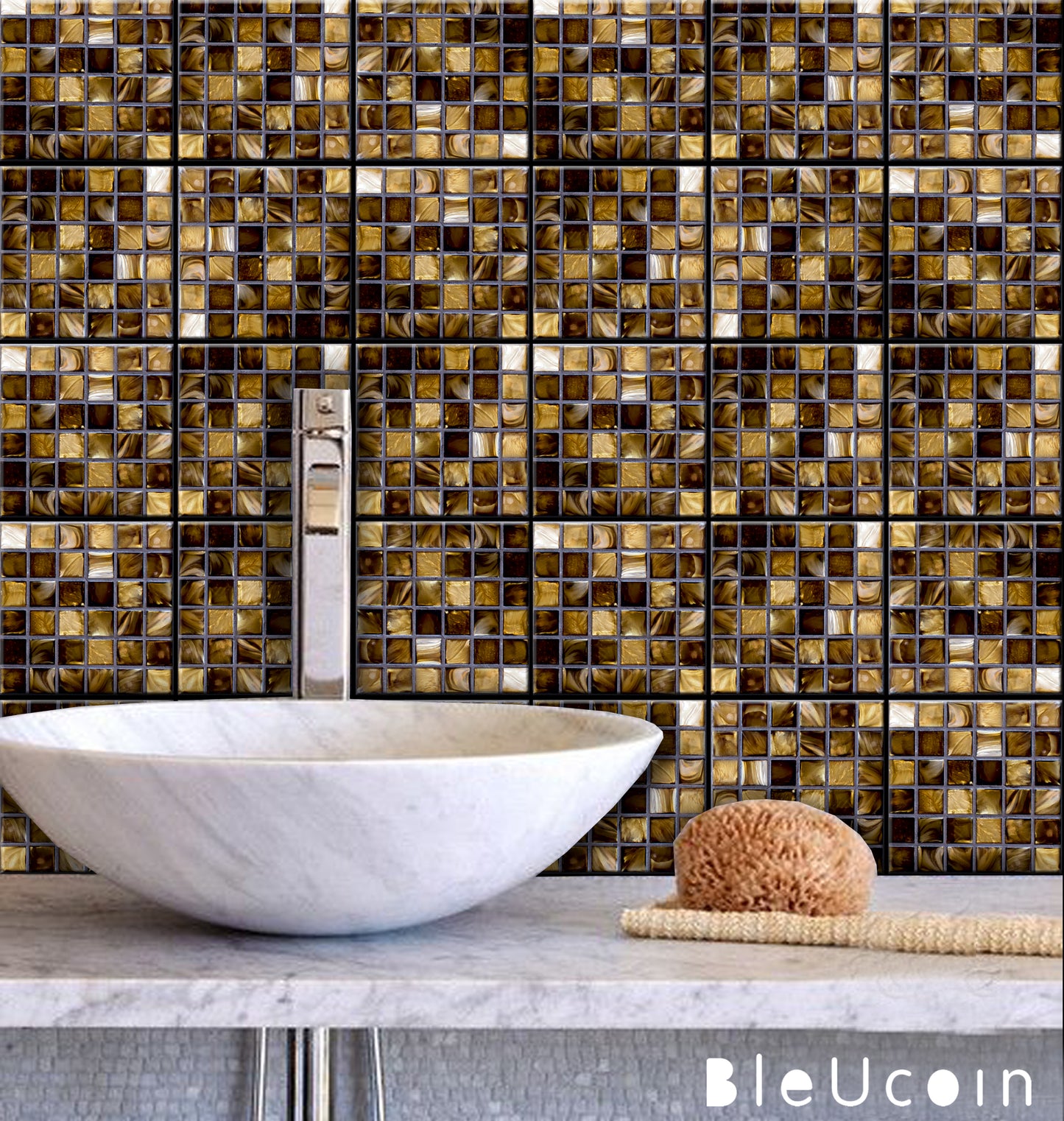 Gold Mosaic Peel & Stick Tile