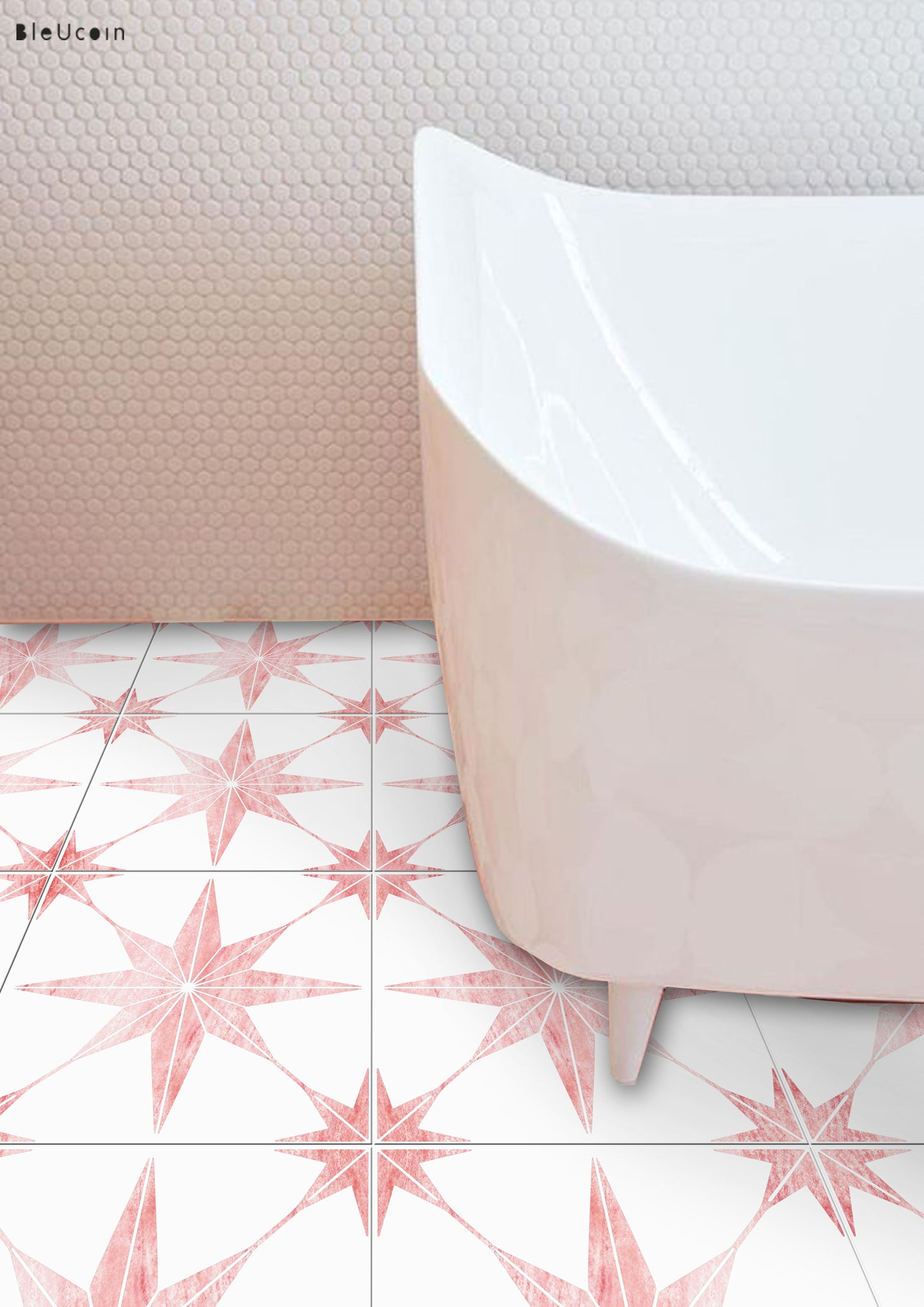 Positano Brink Pink Peel & Stick Anti Slip Flooring