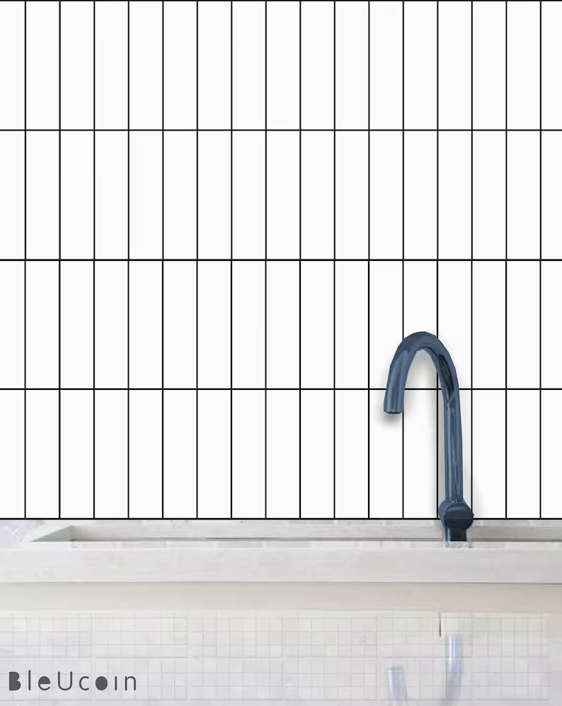 White Solid Kitkat  Peel & Stick Tile