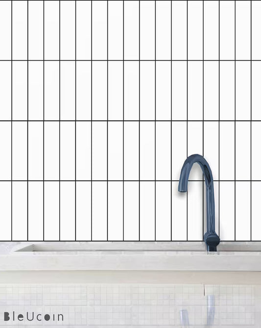 White Solid Kitkat  Peel & Stick Tile