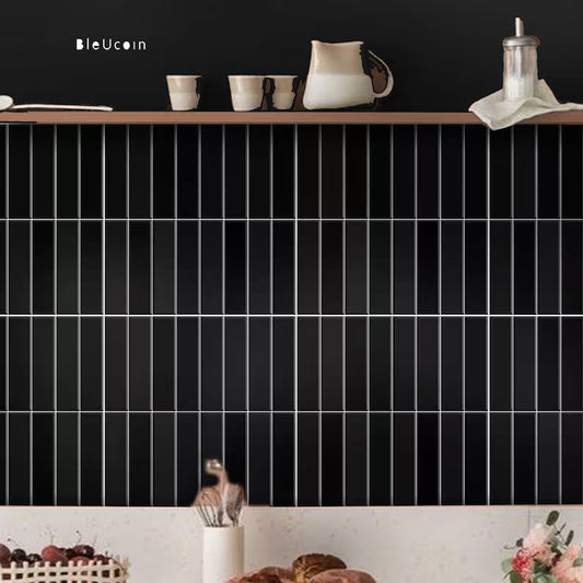 Lyon Black Kitkat  Peel & Stick Tile