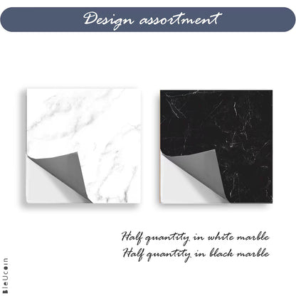 Marble Black & White Checker Anti Slip Flooring