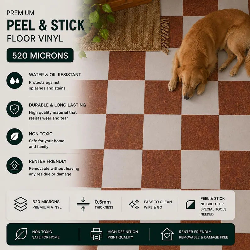 Tuscany Marble Checker Anti Slip Flooring