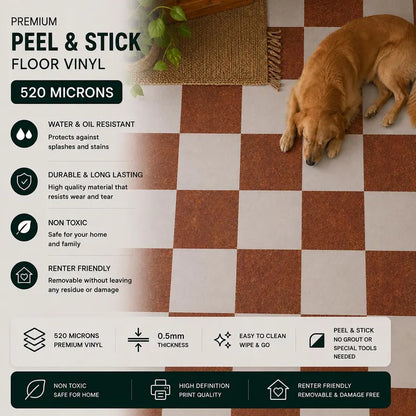 Tuscany Marble Checker Anti Slip Flooring
