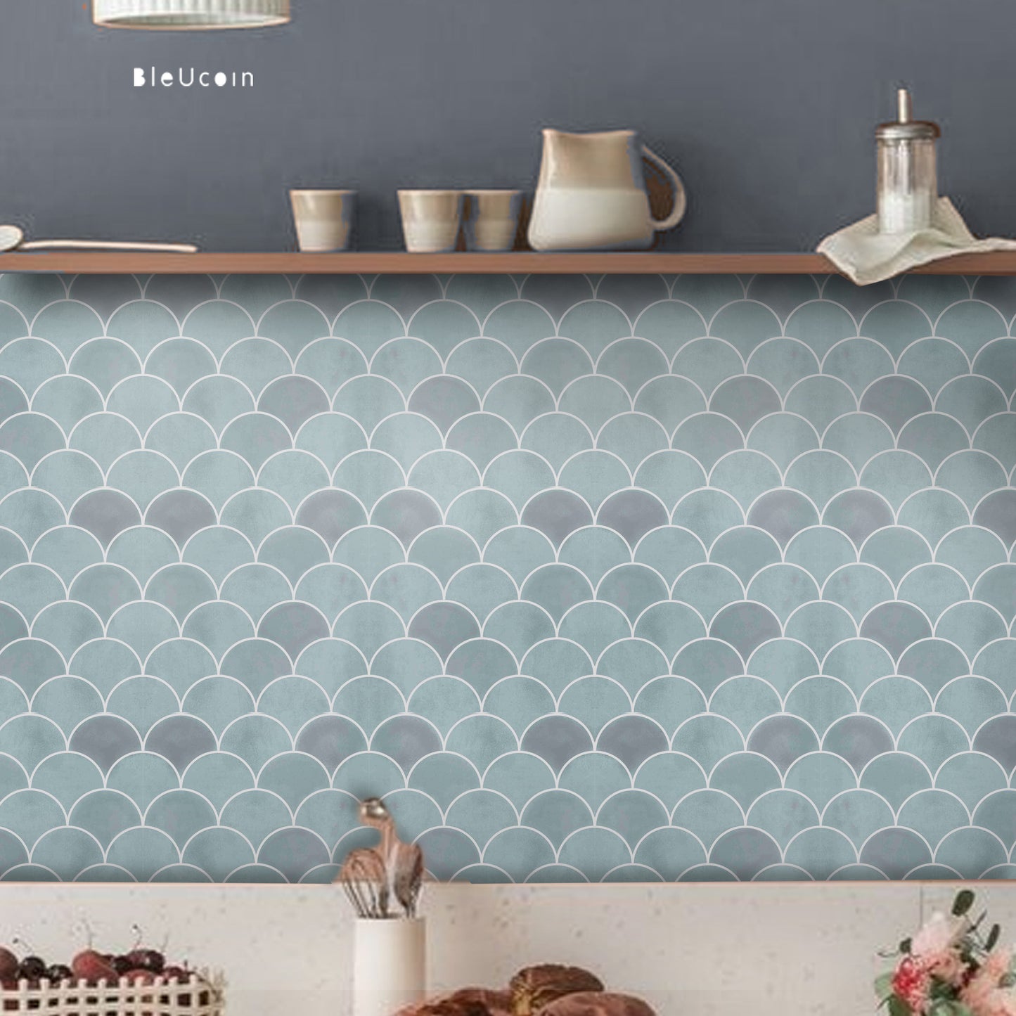 Scallop Ice Peel & Stick Tile