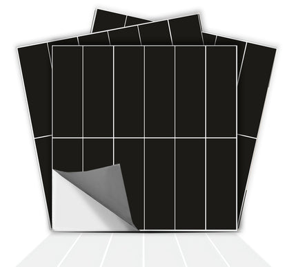 Lyon Black Kitkat  Peel & Stick Tile