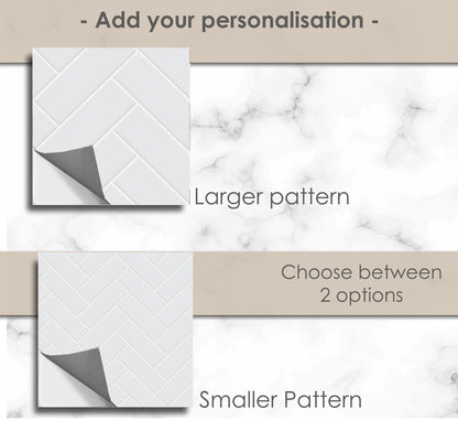 Ivory Herringbone Peel & Stick Tile
