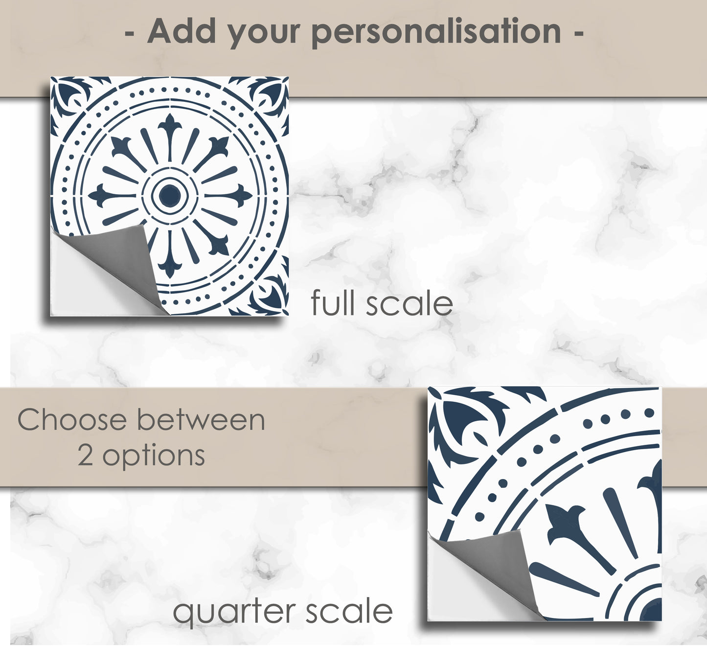 Naples Navy Peel & Stick Tile