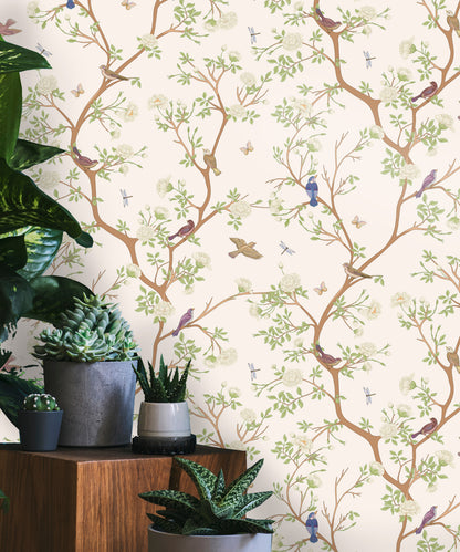 Chinoiserie Ivory Peel & Stick Wallpaper
