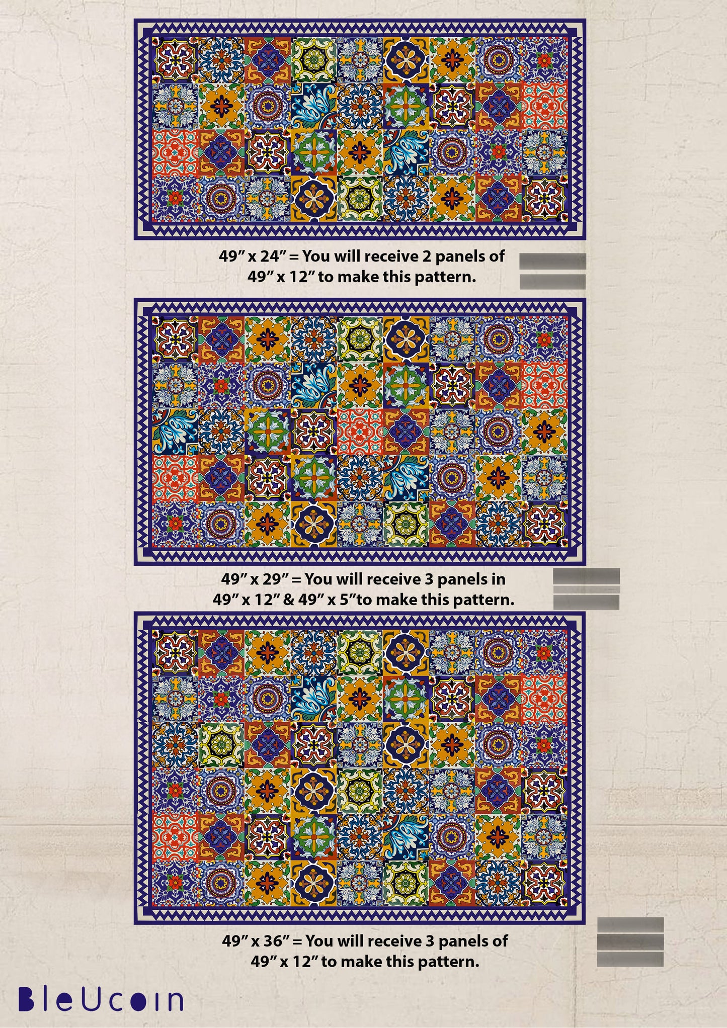 Mexican Peel & Stick Vinyl Floor Mat