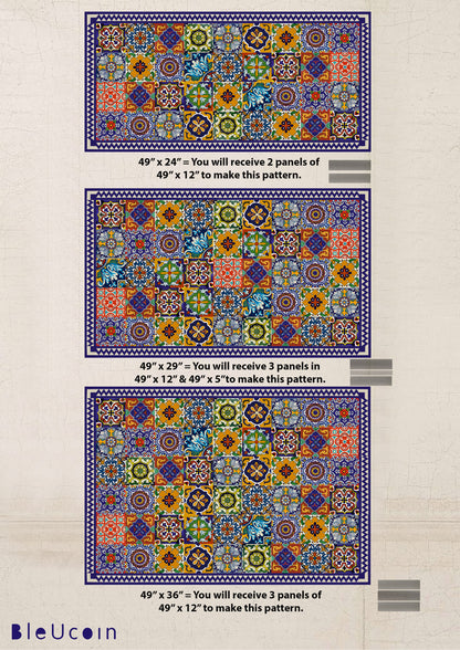 Mexican Peel & Stick Vinyl Floor Mat