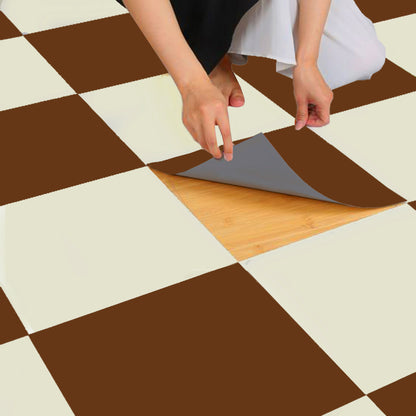 Pecan & off White Checker Anti Slip Flooring