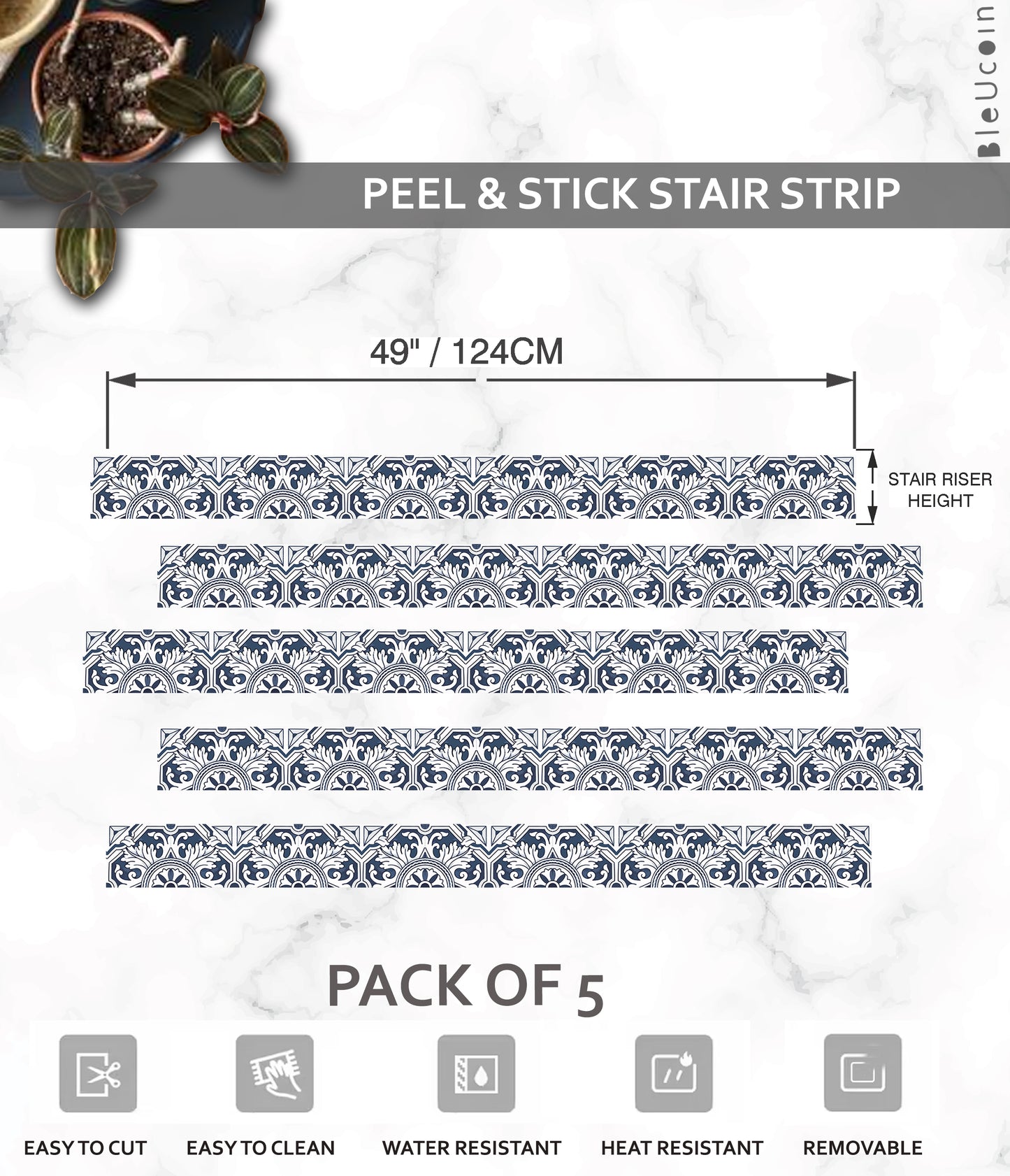Porto Peel & Stick Stair Strip