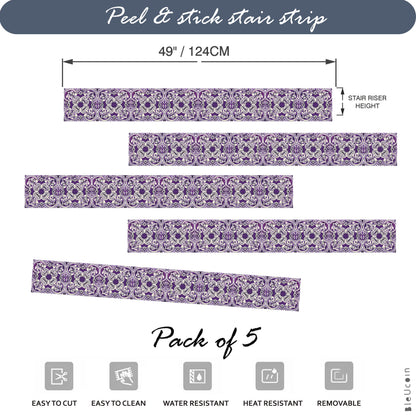 Aubergine Peel & Stick Stair Strip