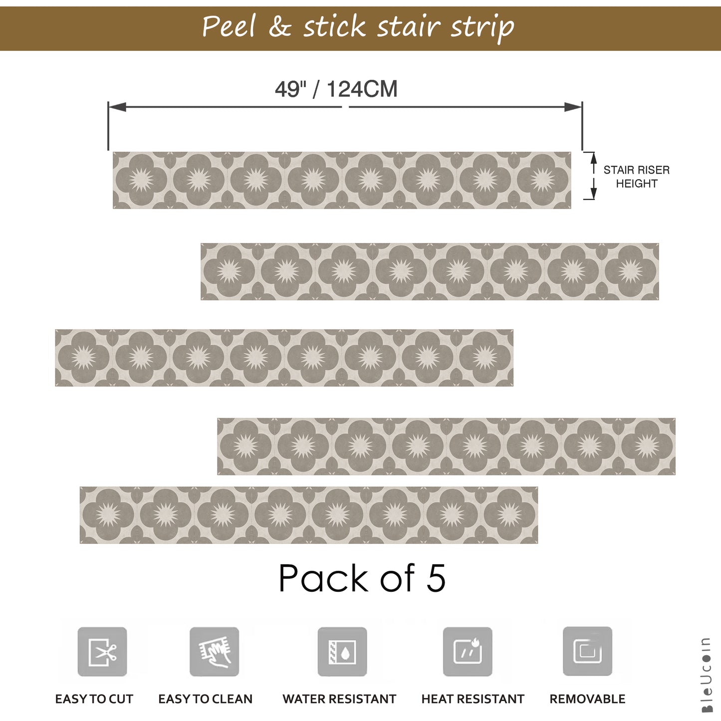 Sakura Ash Peel & Stick Stair Strip