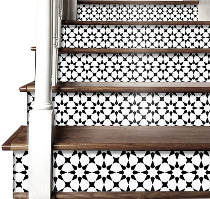 Pacific Black & White Peel & Stick Tile