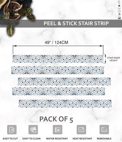 Naples Navy Peel & Stick Stair Strip
