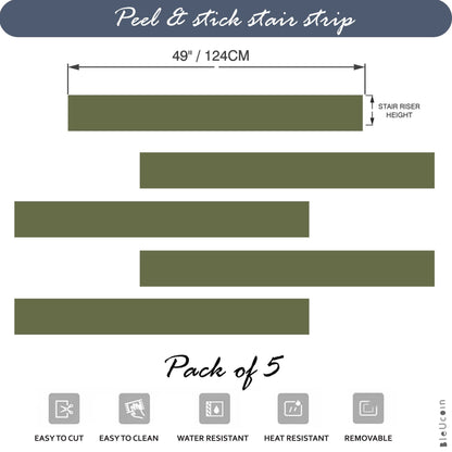 Green Ash Peel & Stick Stair Strip