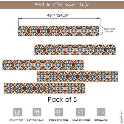 Athangudi Vol 2  Peel & Stick Stair Strip