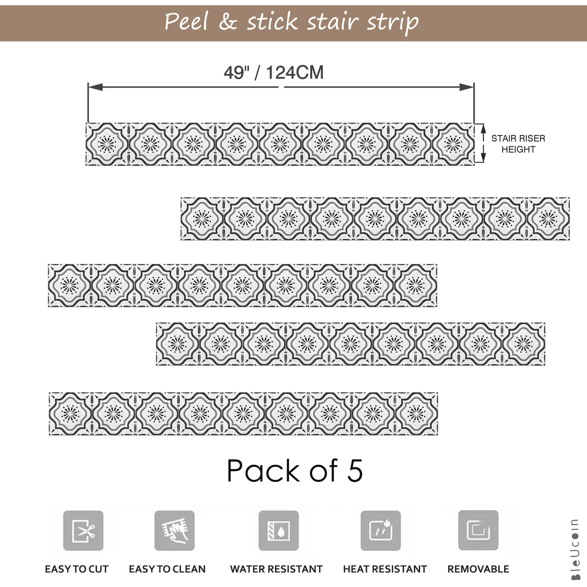 Belmount Peel & Stick Stair Strip