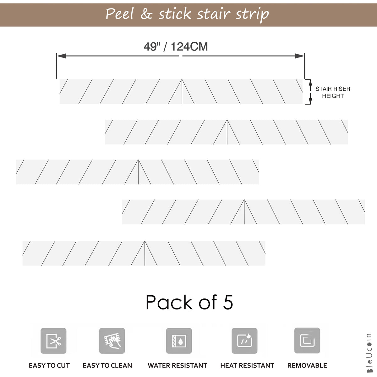 Monaco Peel & Stick Stair Strip