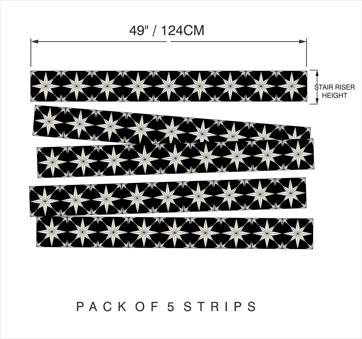 Positano Lignite Peel & Stick Stair Strip