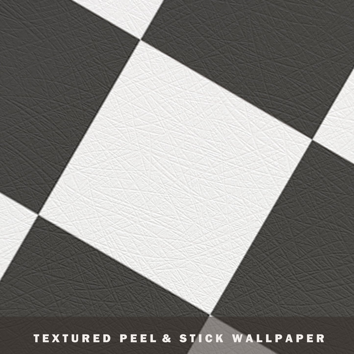 Black & White Checker Peel & Stick Wallpaper