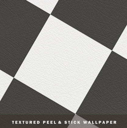 Black & White Checker Peel & Stick Wallpaper