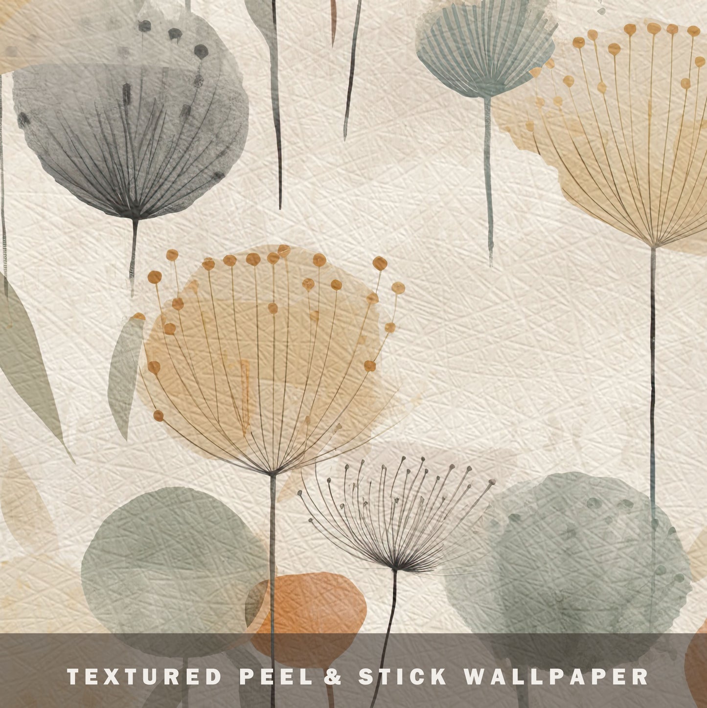 Boho dandelion Peel & Stick Wallpaper
