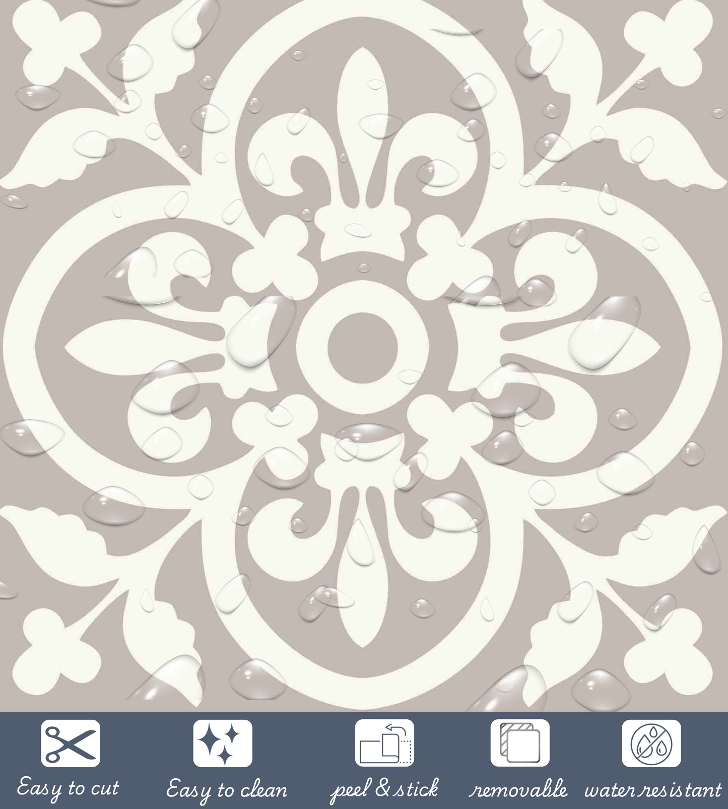 Encaustic Sandcastle  Peel & Stick Tile