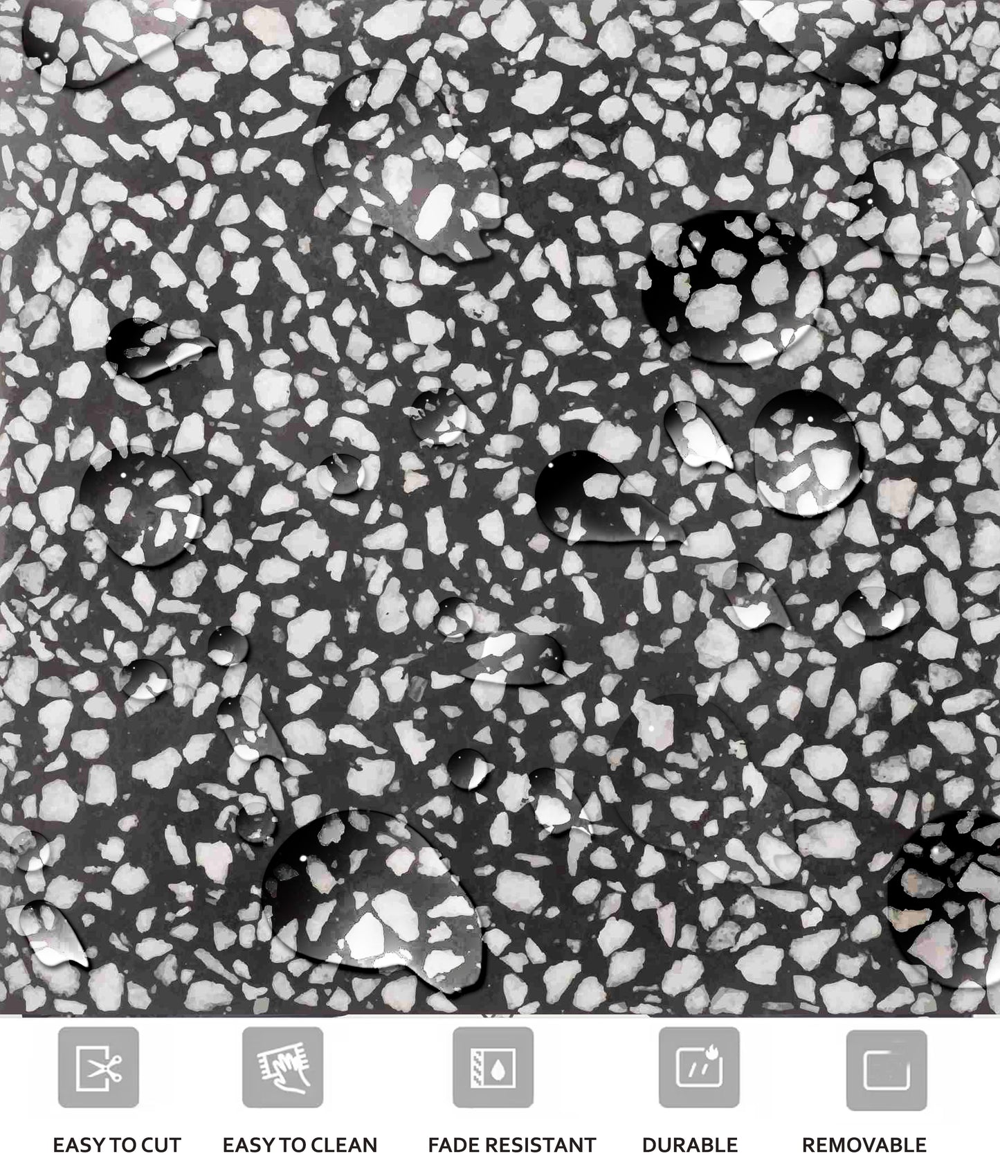 Terrazzo Black Peel & Stick Tile