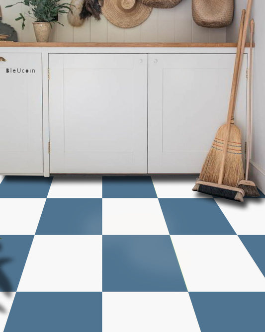 Deep Ocean & off-White Checker Anti Slip Flooring