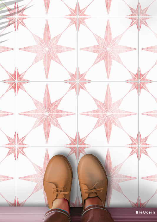 Positano Brink Pink Peel & Stick Anti Slip Flooring